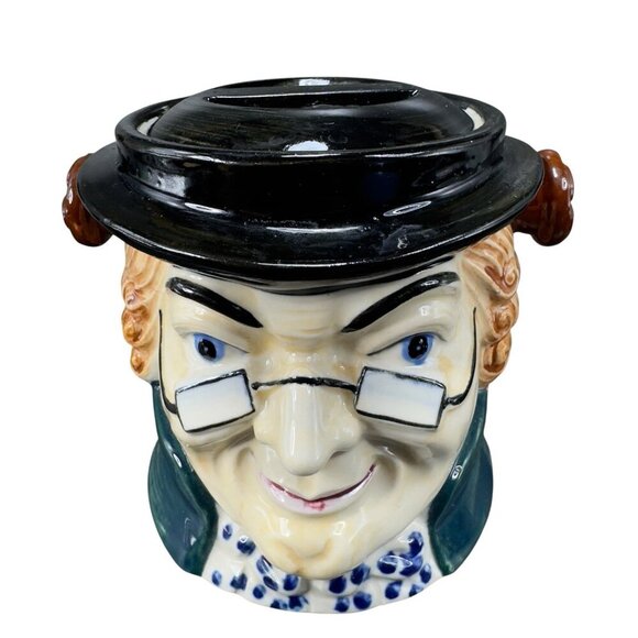Wales China Japan Toby Character Biscuit Holder Container Jar Ceramic Japan VTG - Picture 1 of 14